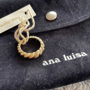 Ana Luisa 14k gold plated rope ring (slim)